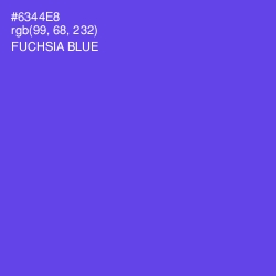 #6344E8 - Fuchsia Blue Color Image